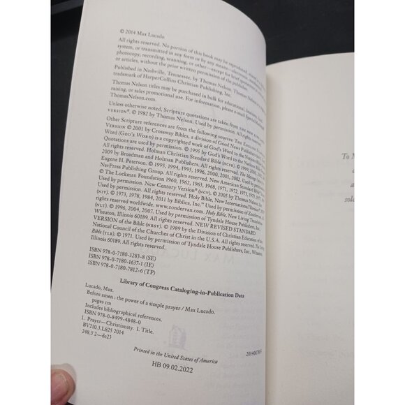 Before Amen The Power of A Simple Prayer by Max Lucado Paperback NEW - Picture 4 of 4